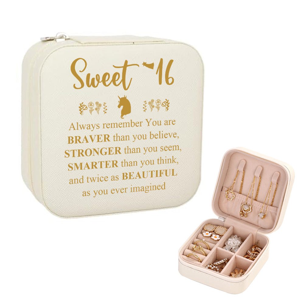 jewelry box personalized keepsake jewelry organizer bridesmaid gift for bridal party beige alternate image