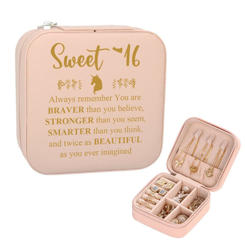 jewelry box personalized keepsake jewelry organizer bridesmaid gift for bridal party pink main image