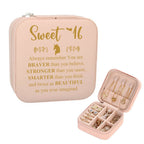 jewelry box personalized keepsake jewelry organizer bridesmaid gift for bridal party pink main image