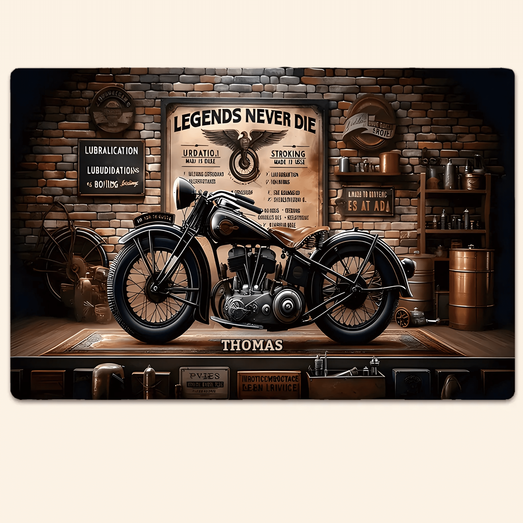 Personalized Legends Never Die Biker Rectangle Metal Sign – Gift For Biker 747898 - 747900 - DiyGiftly