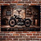 Personalized Legends Never Die Biker Rectangle Metal Sign – Gift For Biker 747898 - 747900 - DiyGiftly