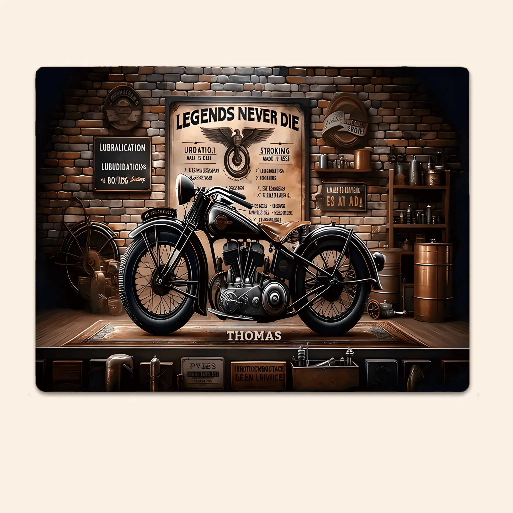 Personalized Legends Never Die Biker Rectangle Metal Sign – Gift For Biker 747898 - 747900 - DiyGiftly
