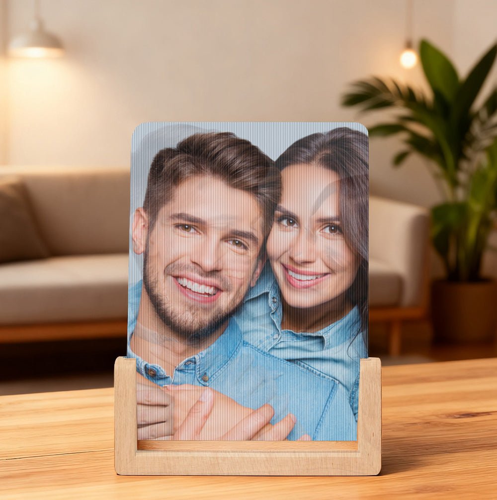Personalized Lenticular Photo Frame – Custom 2 - Image Flip Frame Birthday or Anniversary Gift - DiyGiftly