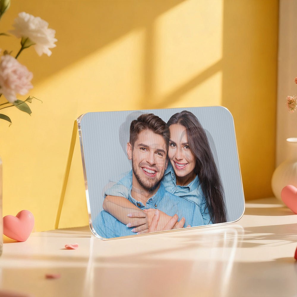 Personalized Lenticular Photo Frame – Custom 2 - Image Flip Frame Birthday or Anniversary Gift - DiyGiftly