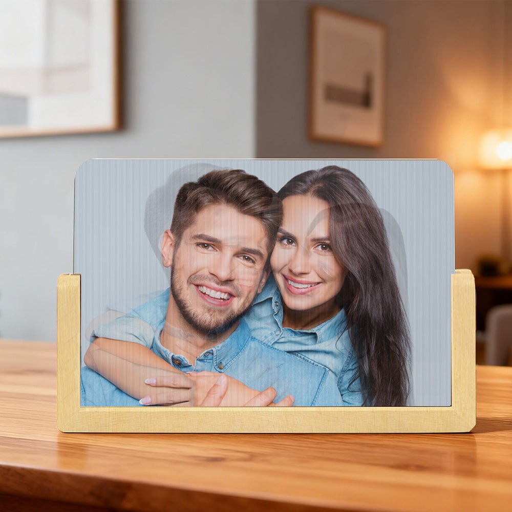 Personalized Lenticular Photo Frame – Custom 2 - Image Flip Frame Birthday or Anniversary Gift - DiyGiftly