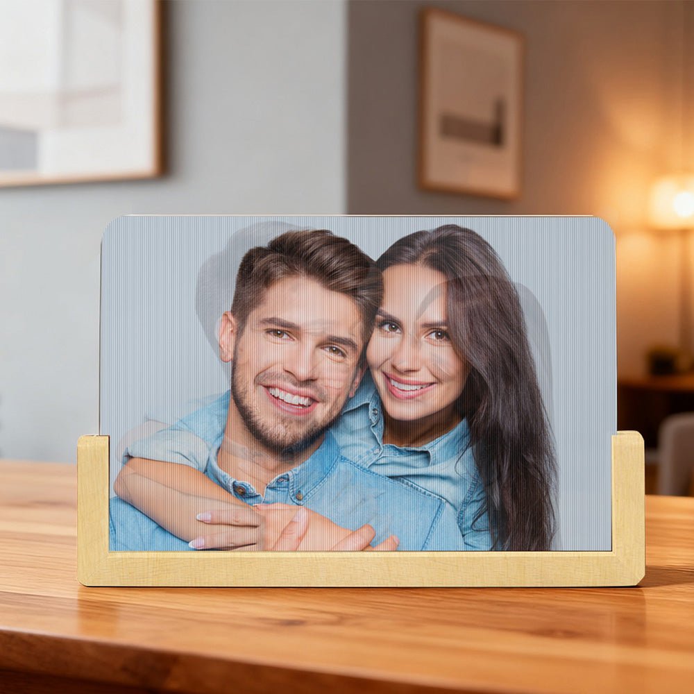 Personalized Lenticular Photo Frame – Custom 2 - Image Flip Frame Birthday or Anniversary Gift - DiyGiftly