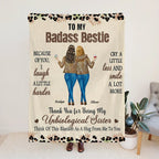 Personalized Leopard Print 2 - 4 Cartoon Characters Soft Throw Blanket with Name Home Decor Birthday Gift for Sisters Besties 64709632 - DiyGiftly