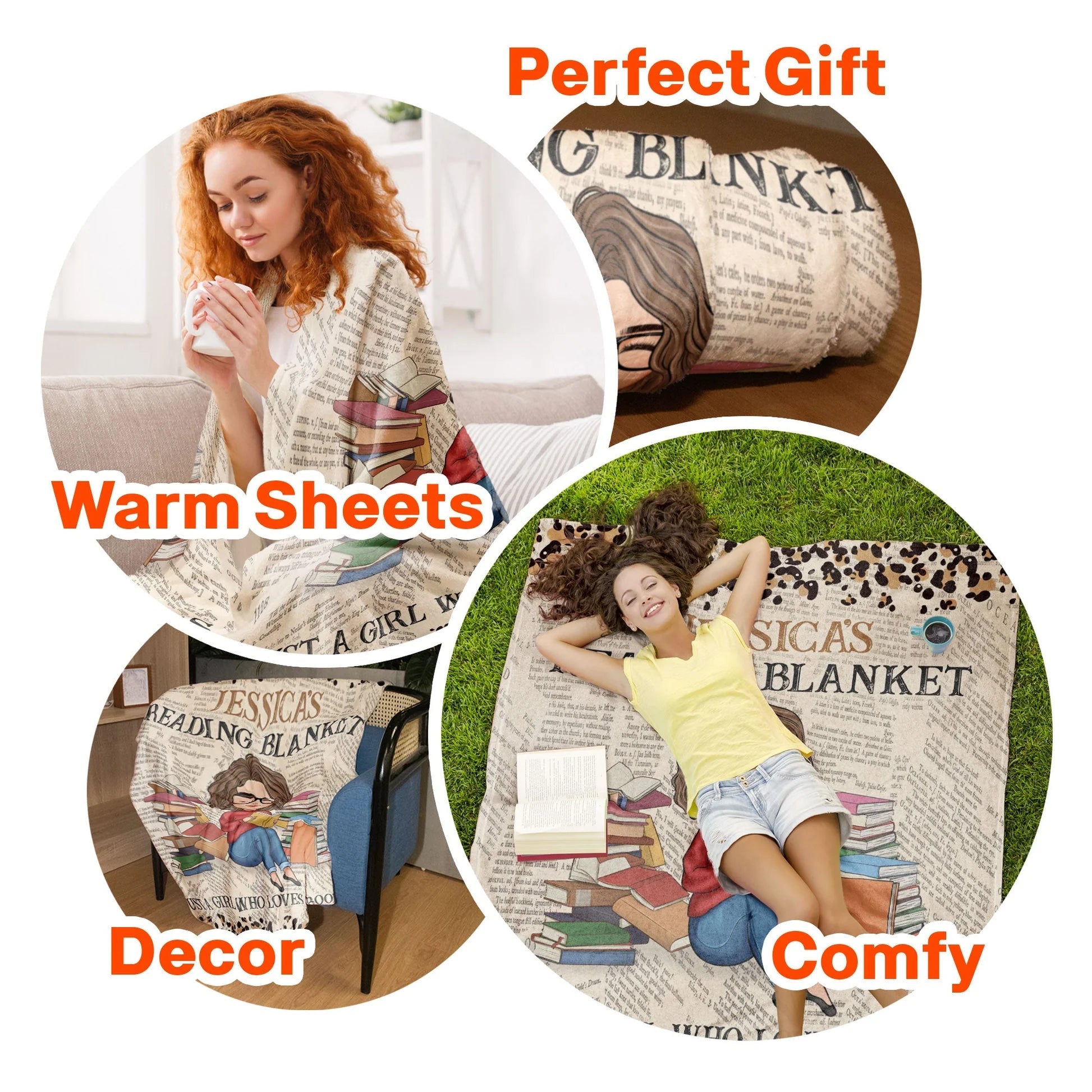 Personalized Literary Blanket - Cuddle Up with Your Name, Favorite Author’s Signature & Book - Inspired Prints, Finding Solace in Warmth & Stories 15086080 - DiyGiftly