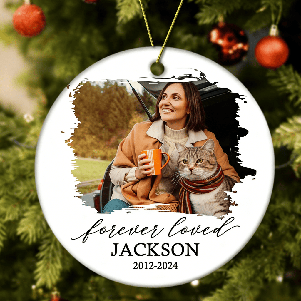 personalized cat photo ornament display keepsake loss of cat gift