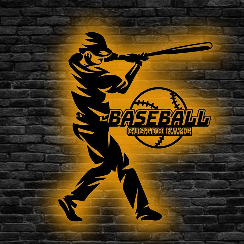 Personalized Metal Baseball Sign Gift – Custom Name or Team Logo Wall Decor, Unique Gift for Baseball Players, Coaches, and Sports Enthusiasts, Perfect for Bedroom, Game Room, or Sports Room 75354880 - DiyGiftly