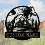 Personalized Metal Horse Name Tag – Custom Stable Plate, Barn Door Sign, Equestrian Gift, or Farmhouse Animal Decoration 2708864 - DiyGiftly