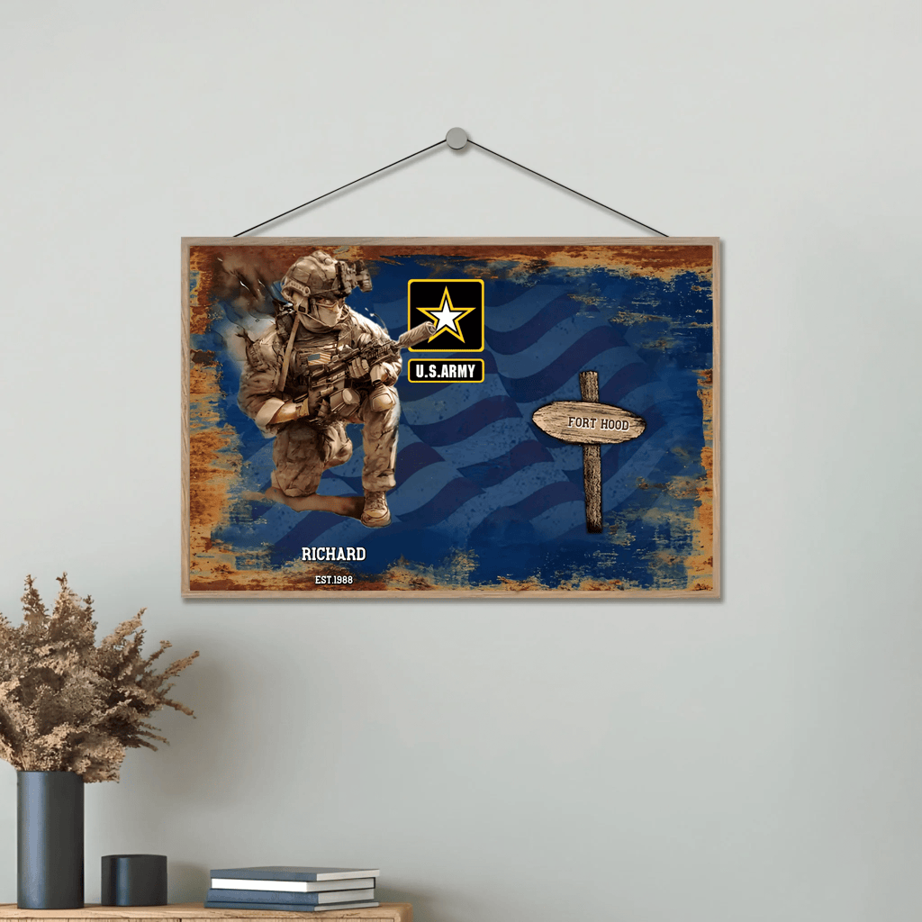 Personalized Military Service Journey WorldTour Personalized Custom Wooden Plaque - Custom Gift For Veterans 711095 - DiyGiftly