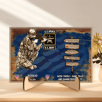 Personalized Military Service Journey WorldTour Personalized Custom Wooden Plaque - Custom Gift For Veterans 711095 - DiyGiftly