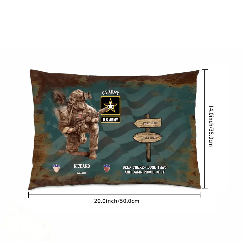 Personalized Military Service Journey WorldTour Pillow - Custom Gift For Veterans 714534 - B - DiyGiftly