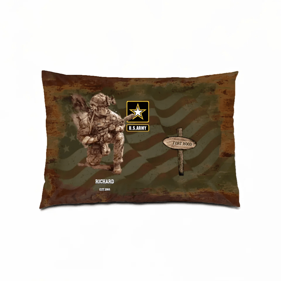 Personalized Military Service Journey WorldTour Pillow - Custom Gift For Veterans 714534 - B - DiyGiftly
