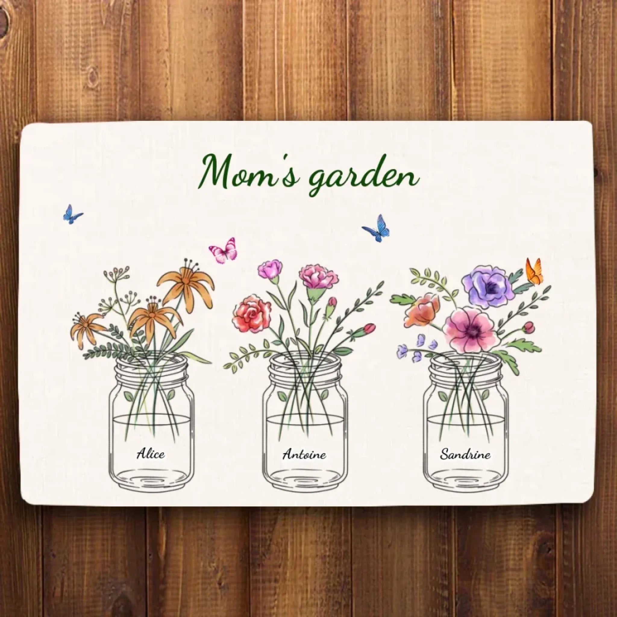 Personalized Mom's Garden Doormat 722879 - D - DiyGiftly