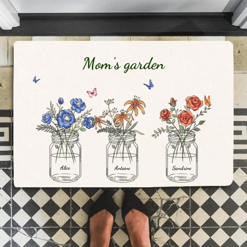 Personalized Mom's Garden Doormat 722879 - D - DiyGiftly