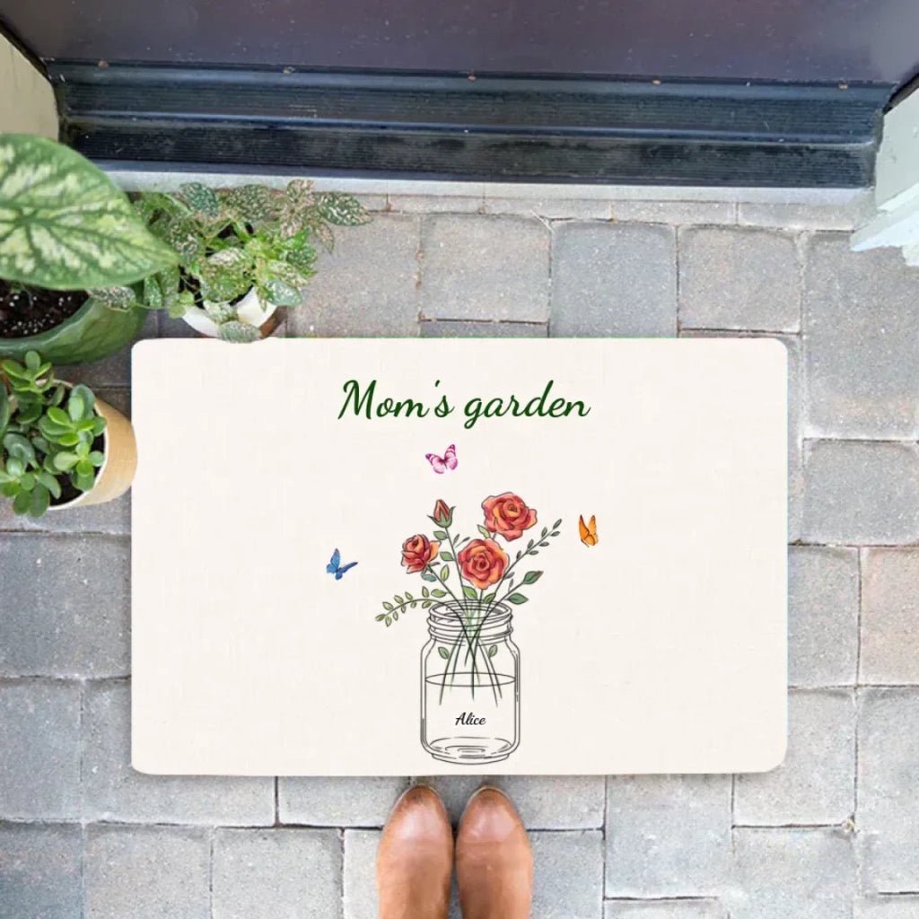 Personalized Mom's Garden Doormat 722879 - D - DiyGiftly
