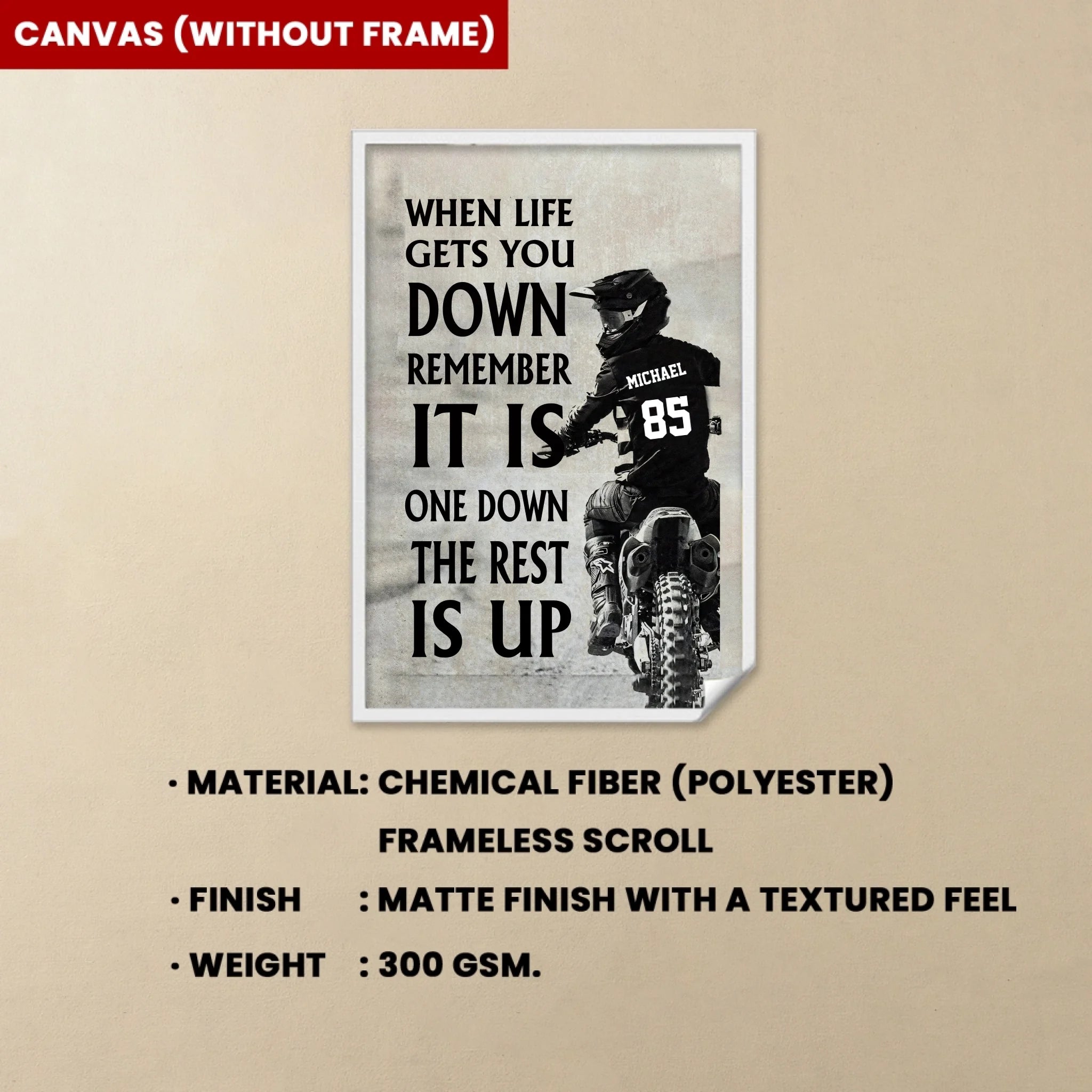 Personalized Motocross Life Lessons Poster - Gift For Racing Lovers 745597 - 745599 - DiyGiftly