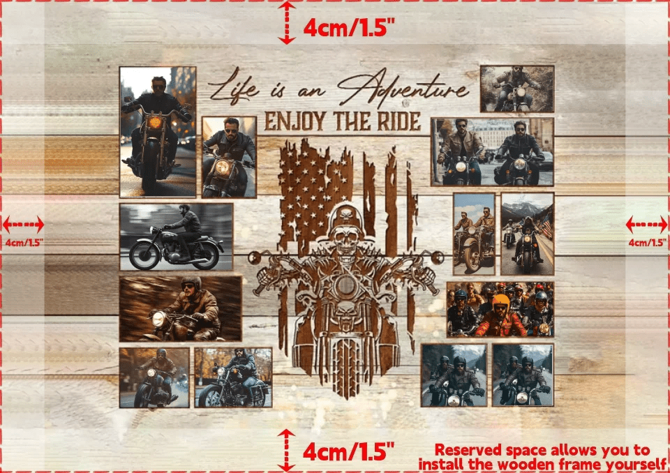 Personalized Motorcycle Collage Canvas Poster, Best Gift For Motorcycle Riders 748547 - 748512 - DiyGiftly