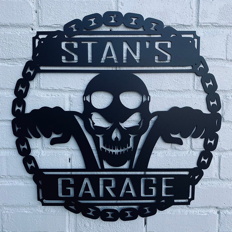 Personalized Motorcycle Skull Metal Sign – Custom Biker Wall Art and Garage Decor for Riders, Motorcycle Clubs, Workshops, Man Caves, or Homes 89799424 - DiyGiftly