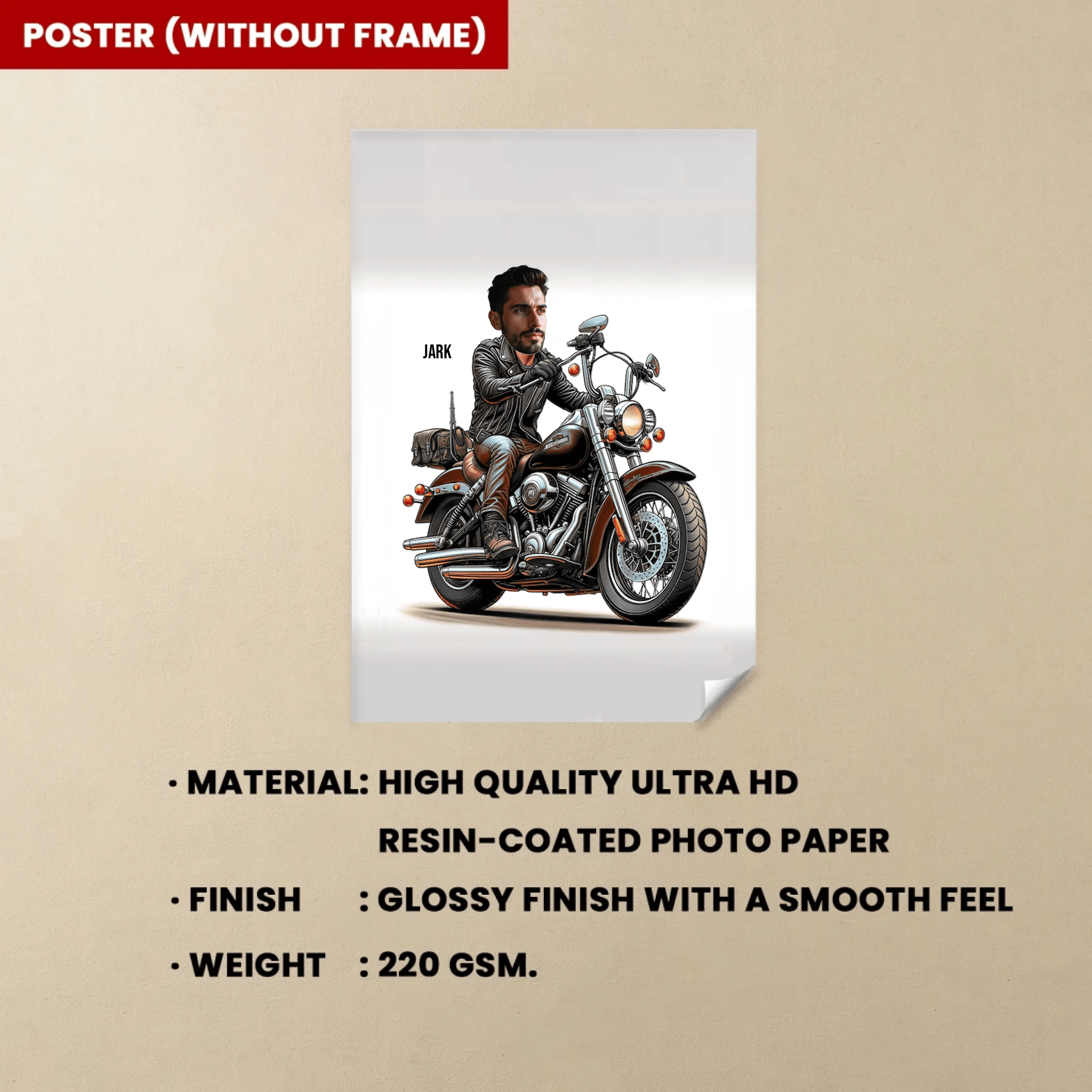 Personalized Motorcyclist Cartoon Portrait - Motorcyclist Portrait, Gift for Motorcyclist 741732 - 741807 - DiyGiftly