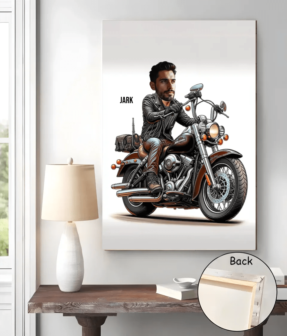 Personalized Motorcyclist Cartoon Portrait - Motorcyclist Portrait, Gift for Motorcyclist 741732 - 741807 - DiyGiftly