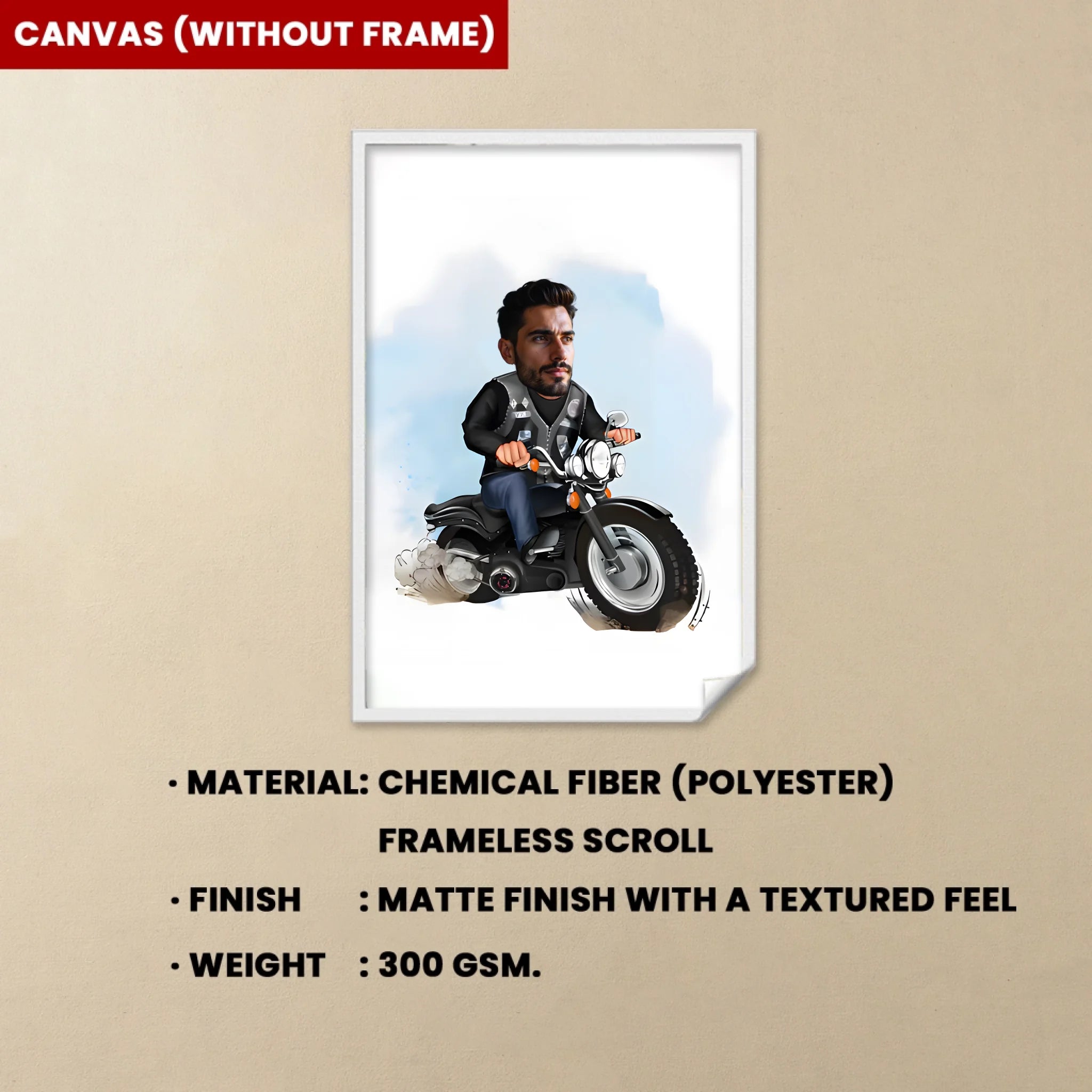 Personalized Motorcyclist Cartoon Portrait, Motorcyclist Portrait, Gift for Motorcyclist, Motorcyclist Caricature, Caricature from Photo 741847 - 741848 - DiyGiftly