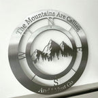 Personalized Mountain Compass Metal Sign – Custom Wall Plaque for Cabin, Lodge, Adventure Room, or Outdoor Decor Gift 00759296 - DiyGiftly