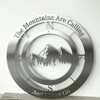 Personalized Mountain Compass Metal Sign – Custom Wall Plaque for Cabin, Lodge, Adventure Room, or Outdoor Decor Gift 00759296 - DiyGiftly