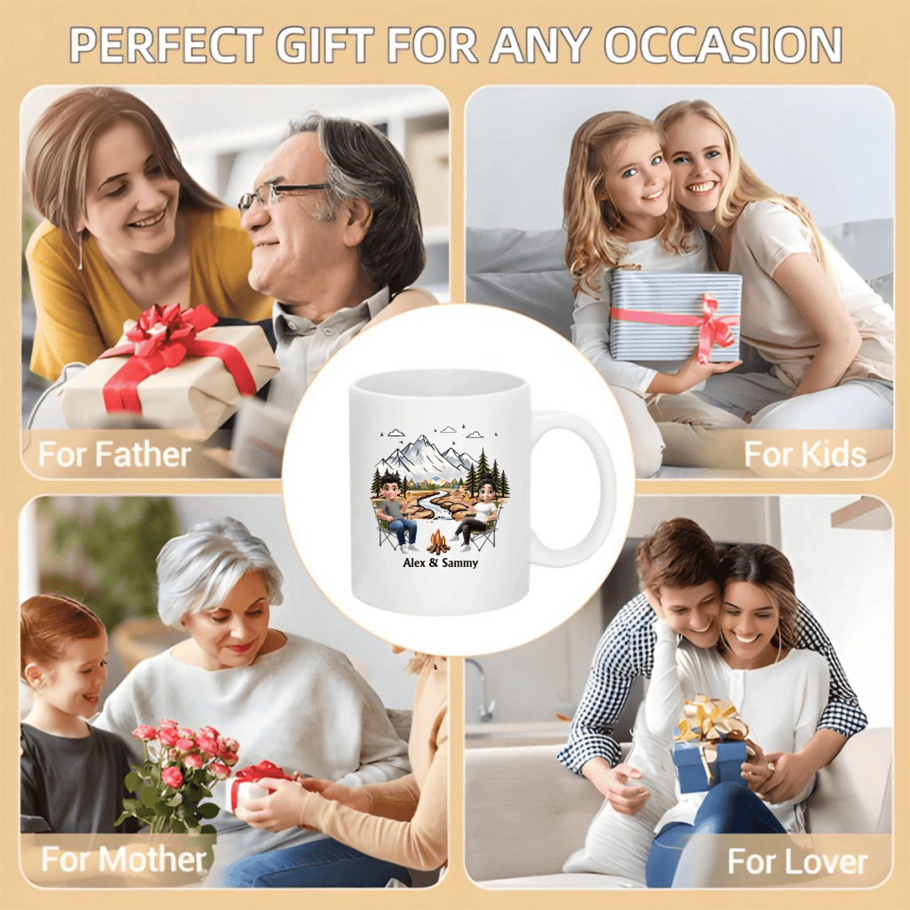 Personalized Mug – Camping Partners For Life, Adventure Couple Gift 1110570 - DiyGiftly