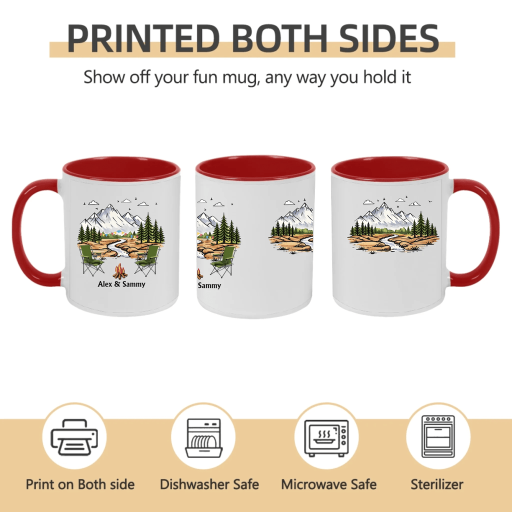 Personalized Mug – Camping Partners For Life, Adventure Couple Gift 1110570 - DiyGiftly