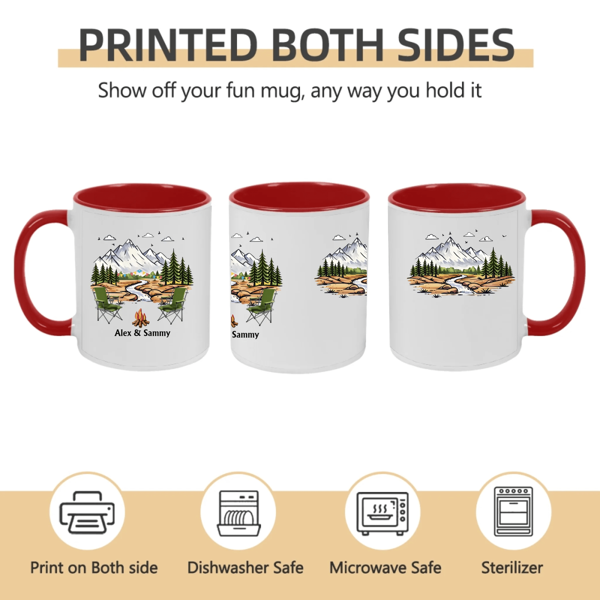 Personalized Mug – Camping Partners For Life, Adventure Couple Gift 1110570 - DiyGiftly