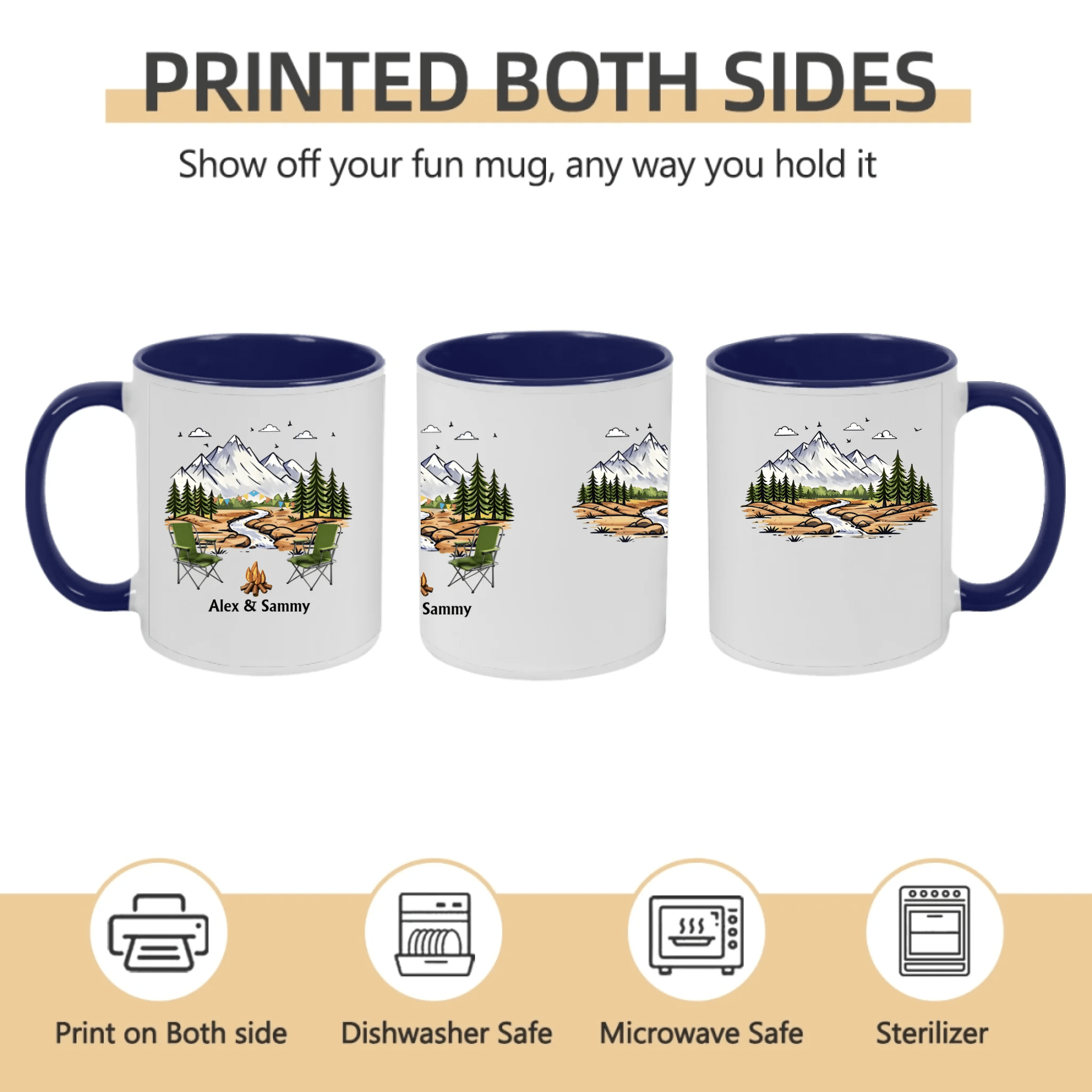 Personalized Mug – Camping Partners For Life, Adventure Couple Gift 1110570 - DiyGiftly