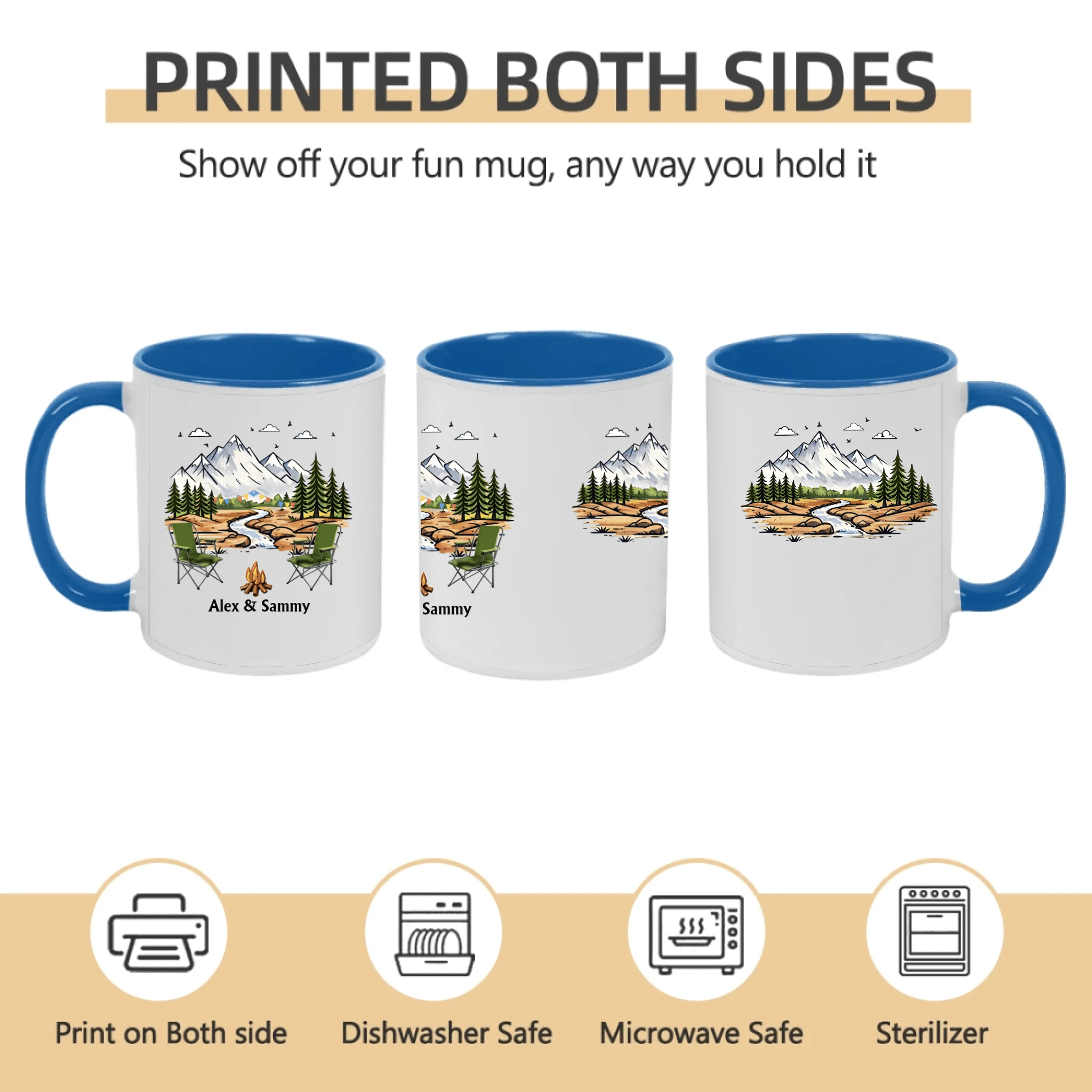 Personalized Mug – Camping Partners For Life, Adventure Couple Gift 1110570 - DiyGiftly