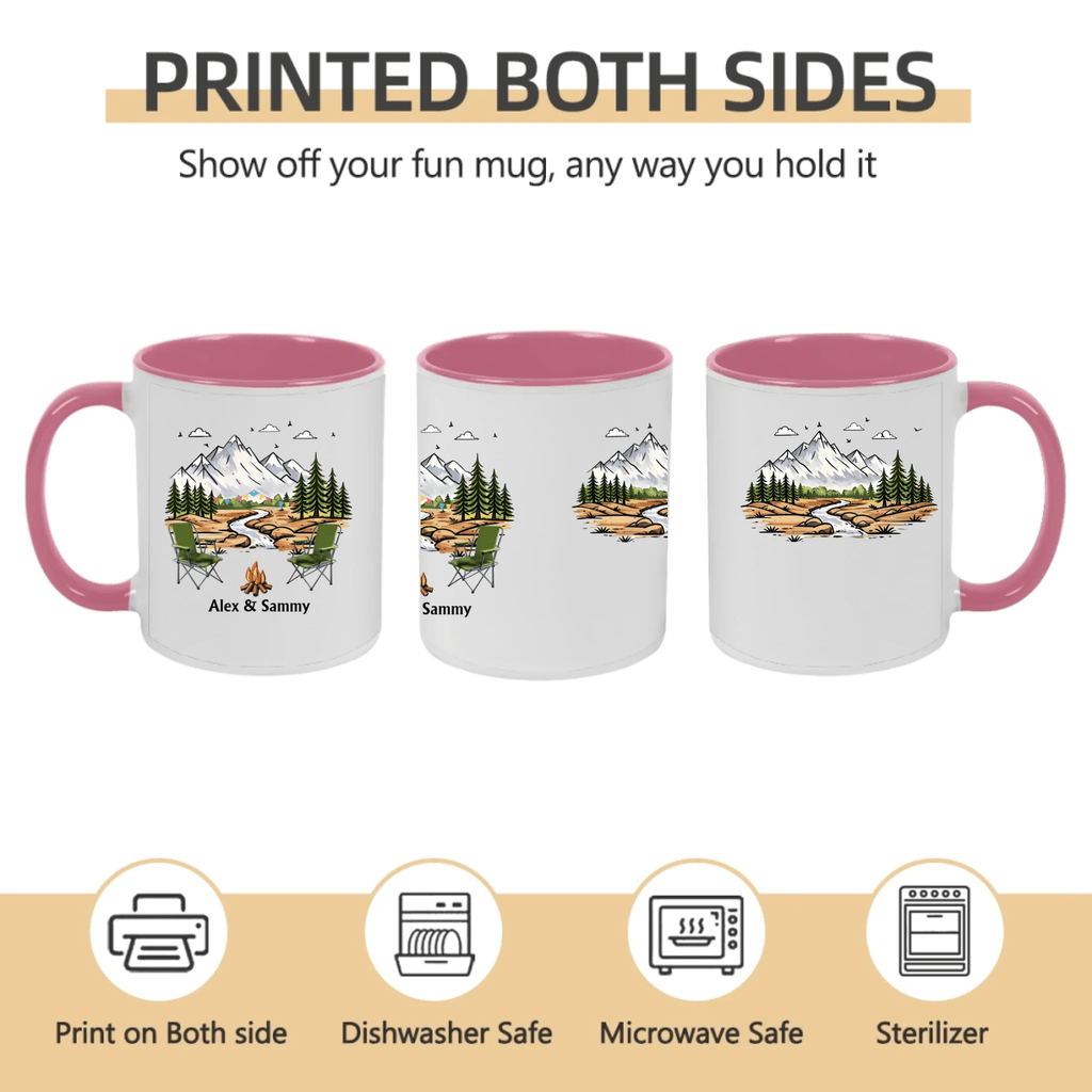 Personalized Mug – Camping Partners For Life, Adventure Couple Gift 1110570 - DiyGiftly