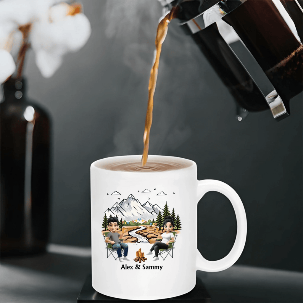 Personalized Mug – Camping Partners For Life, Adventure Couple Gift 1110570 - DiyGiftly