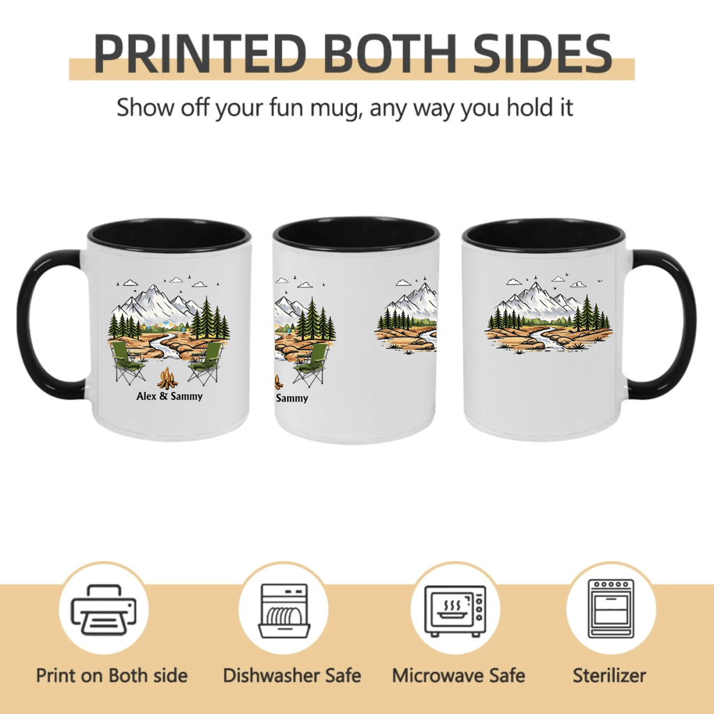 Personalized Mug – Camping Partners For Life, Adventure Couple Gift 1110570 - DiyGiftly
