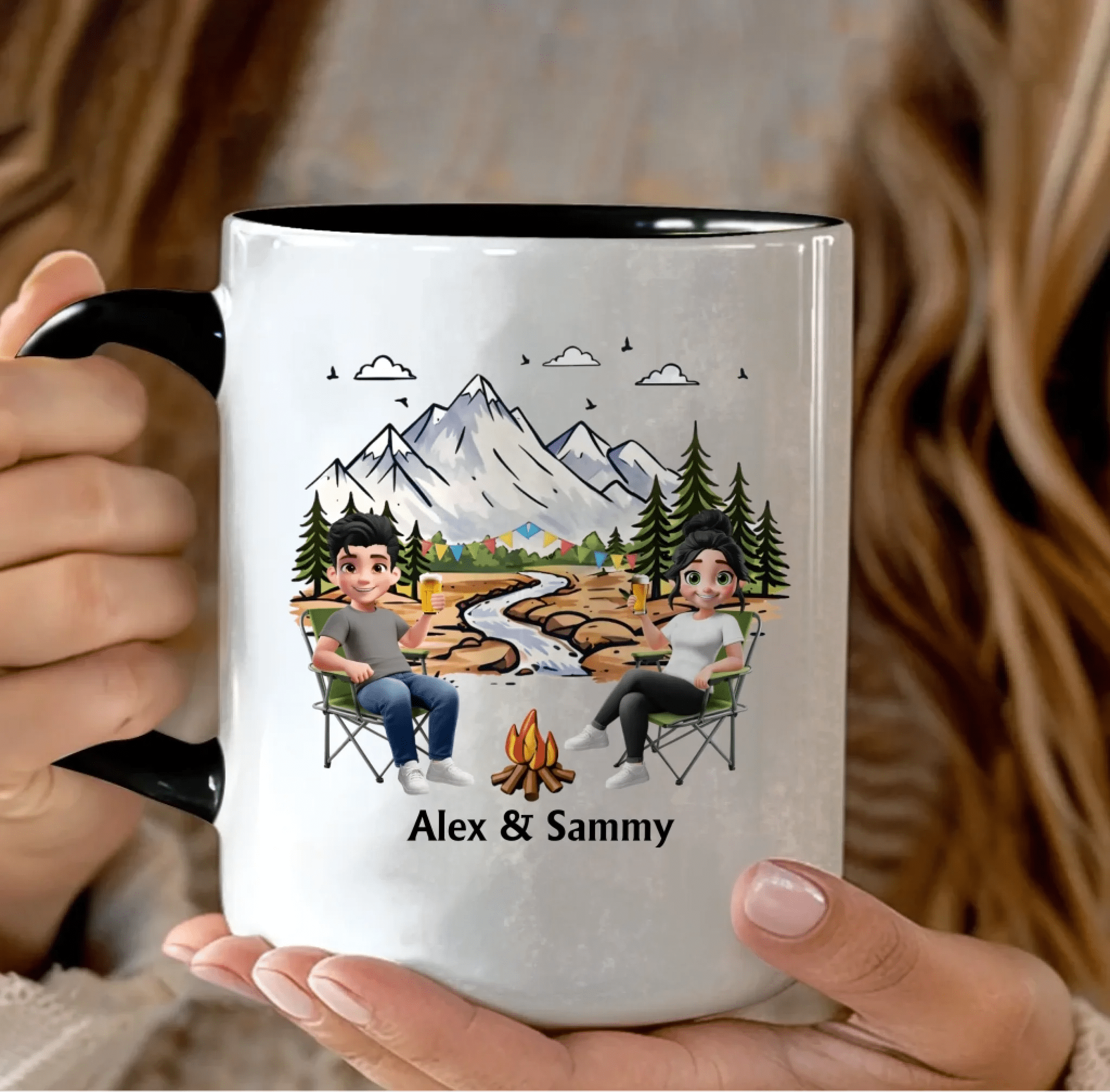 Personalized Mug – Camping Partners For Life, Adventure Couple Gift 1110570 - DiyGiftly