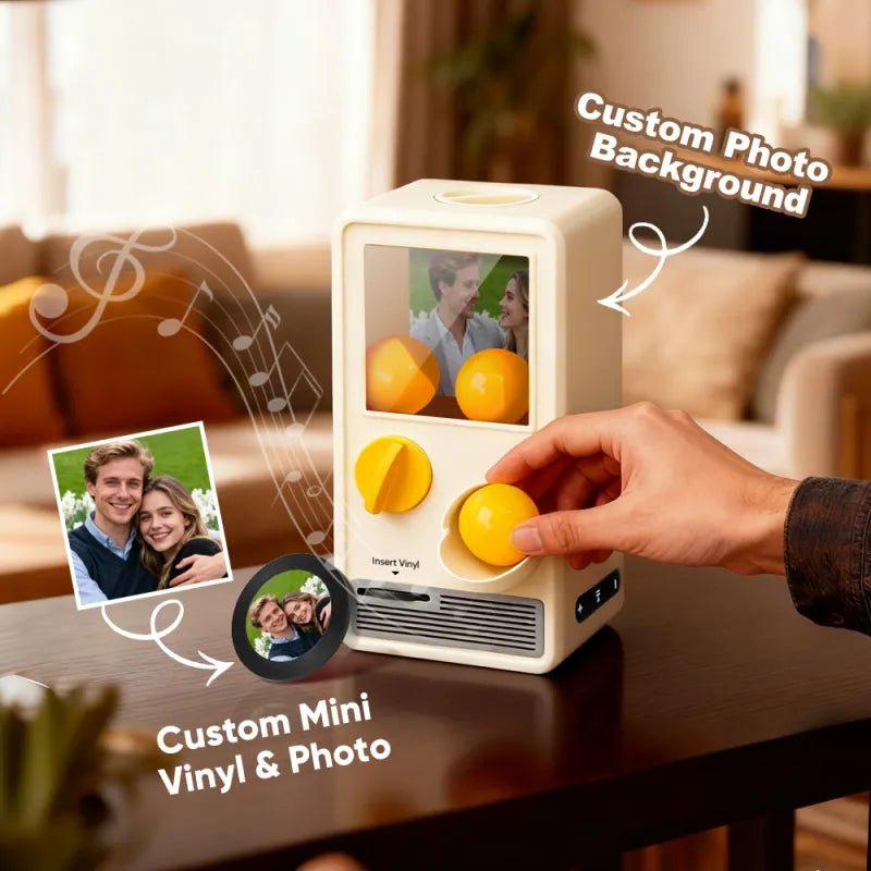 Personalized Music and Photo Music Gachapon Machine Custom Song Mini Record Box Anniversary Gift Christmas Gifts - DiyGiftly