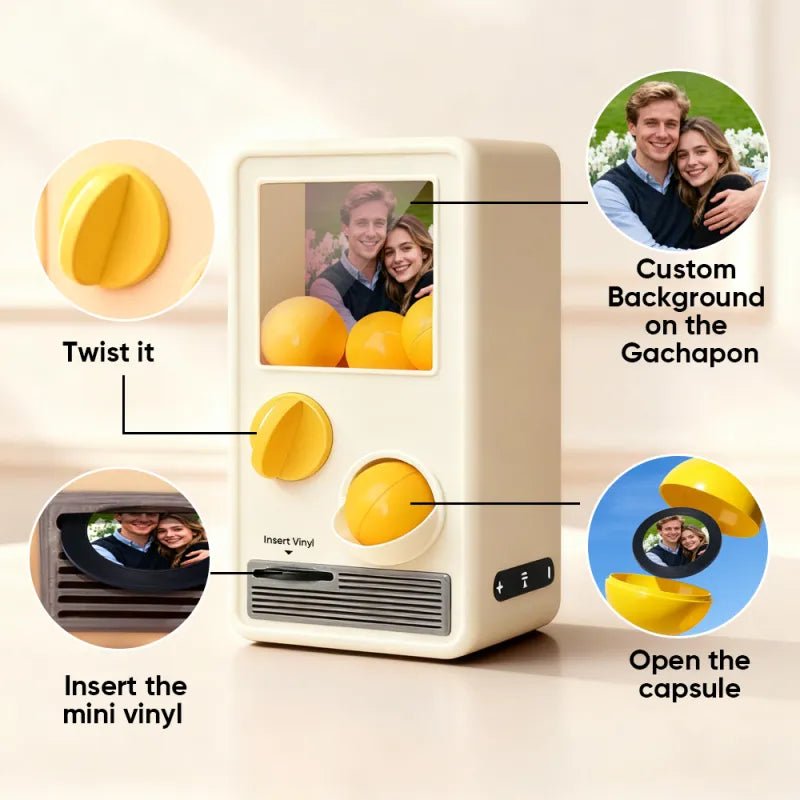 Personalized Music and Photo Music Gachapon Machine Custom Song Mini Record Box Anniversary Gift Christmas Gifts - DiyGiftly