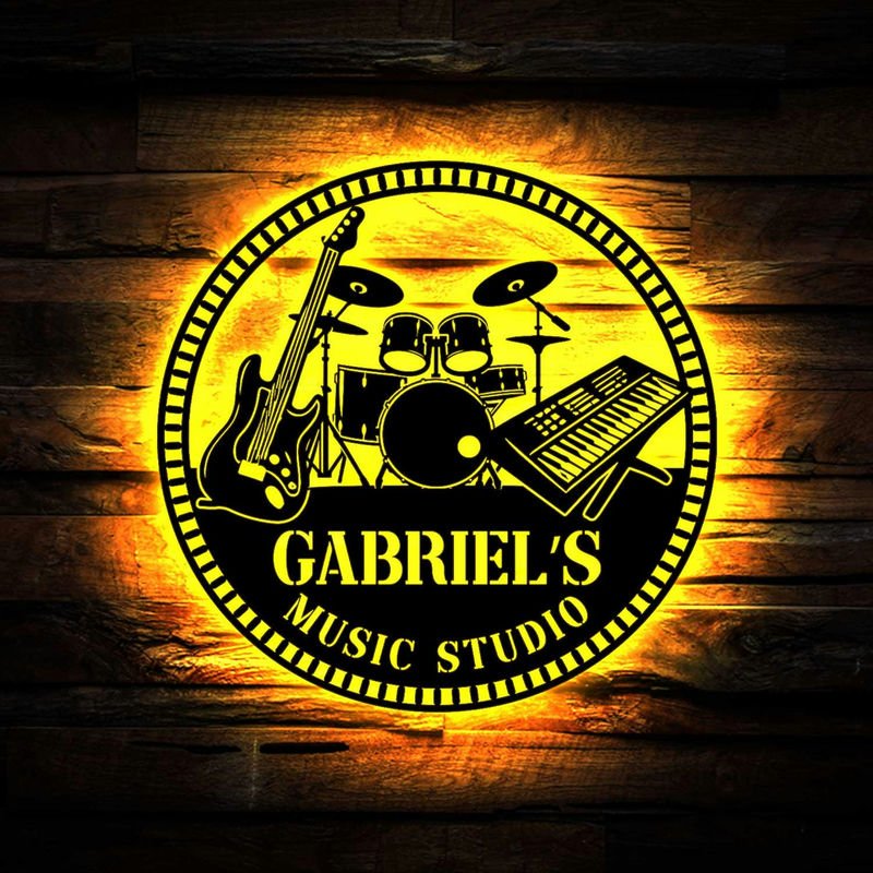 Personalized Music Room Metal Sign – Custom Drummer & Guitar Instrument Wall Art, Unique Decor for Musicians 9436544 - DiyGiftly