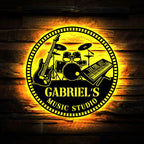 Personalized Music Room Metal Sign – Custom Drummer & Guitar Instrument Wall Art, Unique Decor for Musicians 9436544 - DiyGiftly