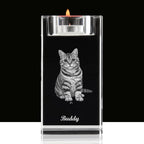 Custom Photo and Name 3D Crystal Candle Holder Inner Laser Engraving