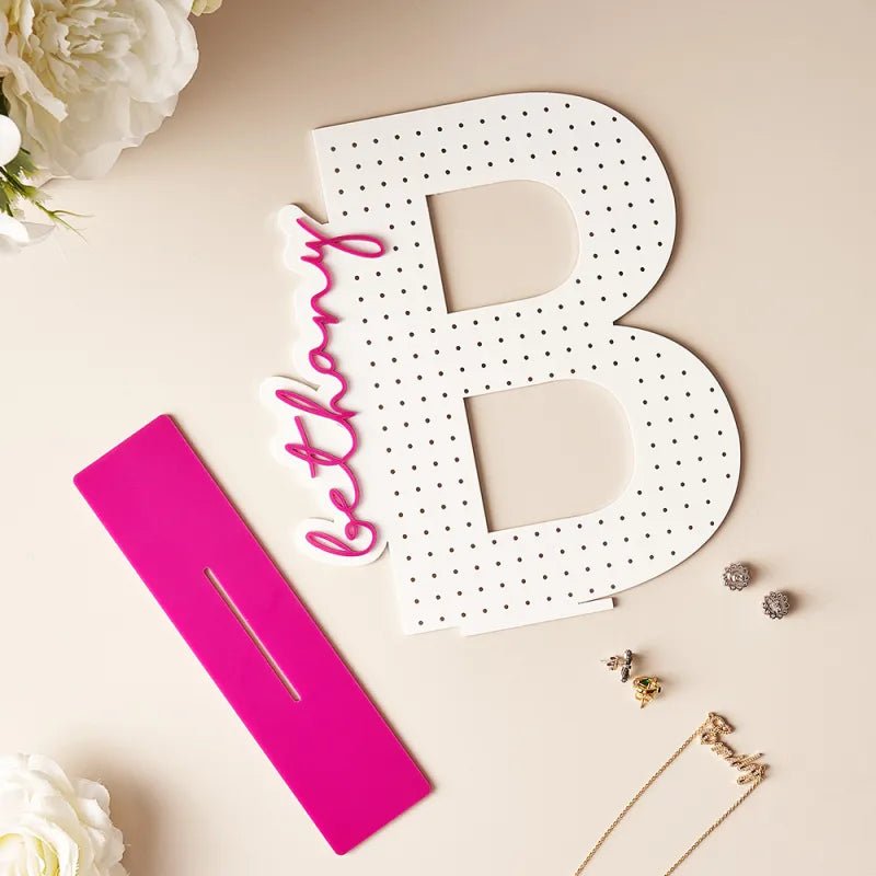 gifts for wife Heartfelt Surprise - Unique Memento - Name Acrylic Earring Holder Custom Jewelry Display Organizer Gift for He