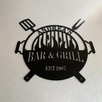 Personalized Name Barbecue Metal Sign Custom BBQ Grill Wall Art Outdoor Cooking Decoration Gift 03214080 - DiyGiftly
