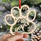 personalized name loss of dog gift ornament hanging keepsake main view