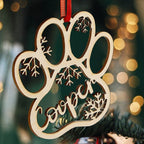loss of dog gift ornament personalized name hanging keepsake detail view
