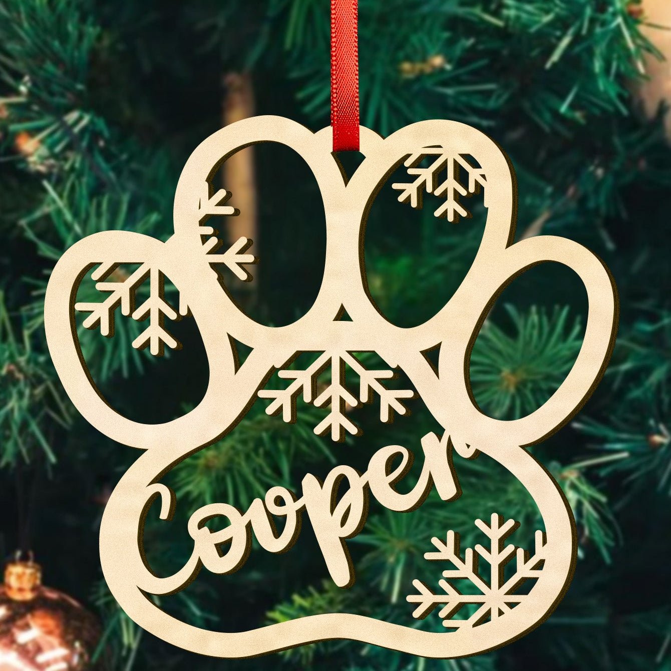 ornament personalized name loss of dog gift hanging keepsake design preview