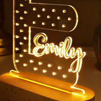 gifts for wife Heartfelt Surprise - Personalized Keepsake - Name Earring Holder Night Light Birthday Gift for Her Custom Earr